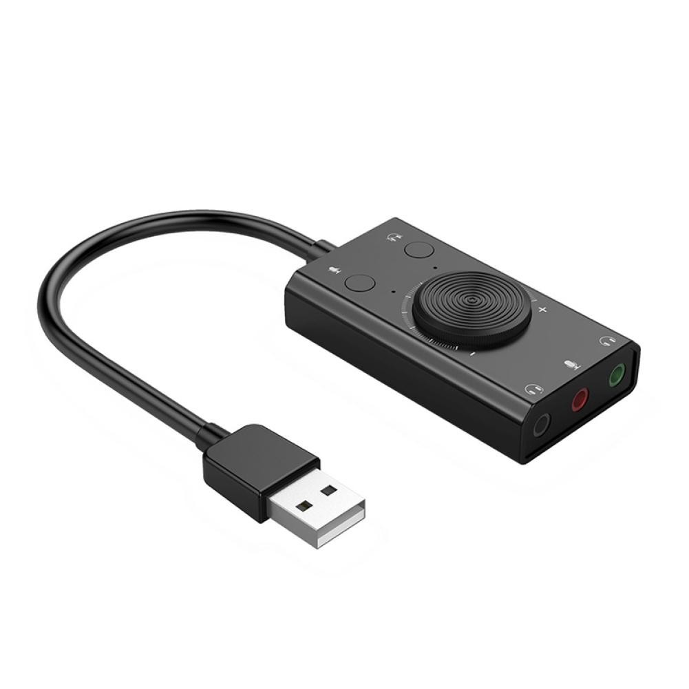 Universal External USB Sound Card For Speaker Microphone Earphone Plug&Play