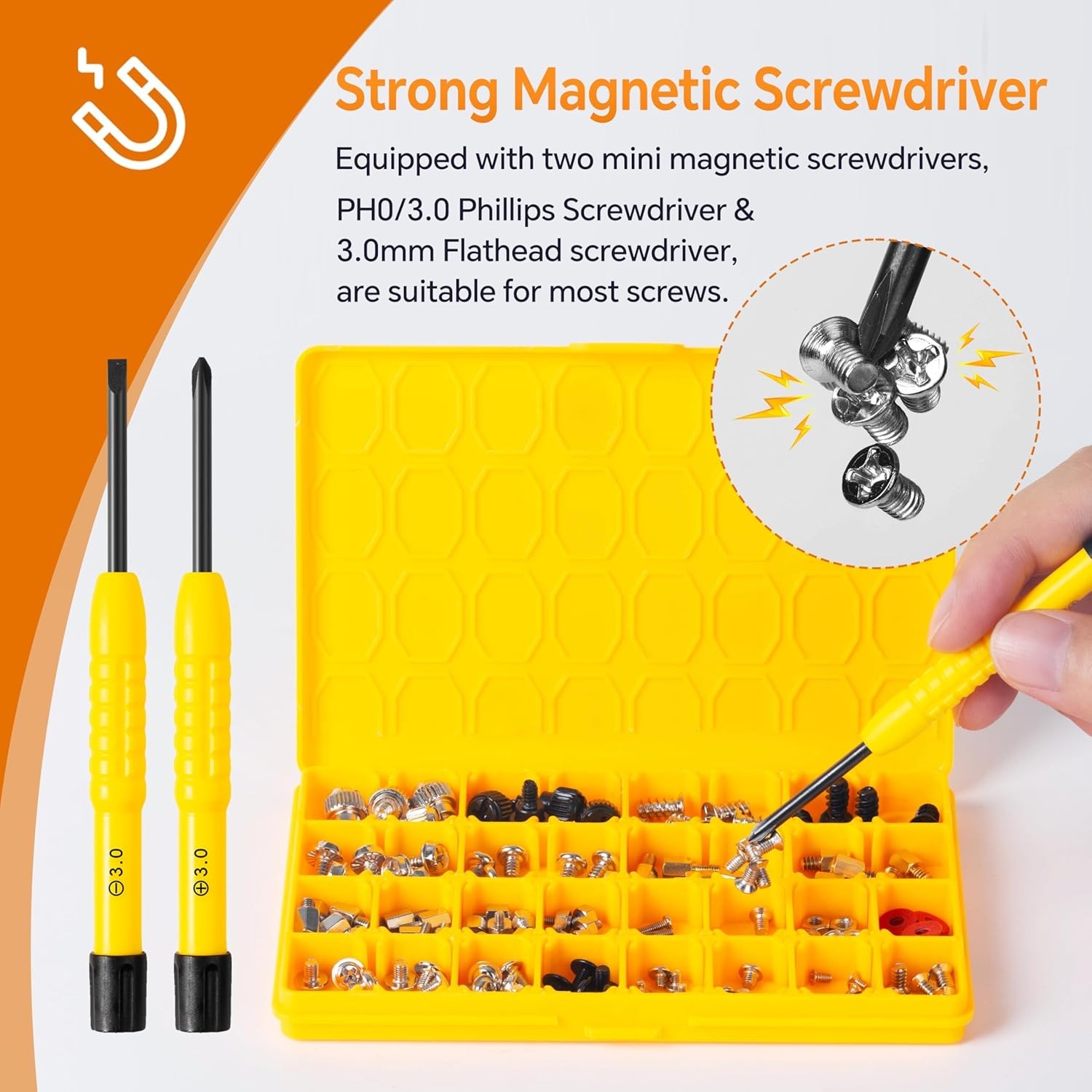 23Sizes PCIe NVMe M.2 Screws Standoff Nut ATX SSD Mounting Screw Kit for