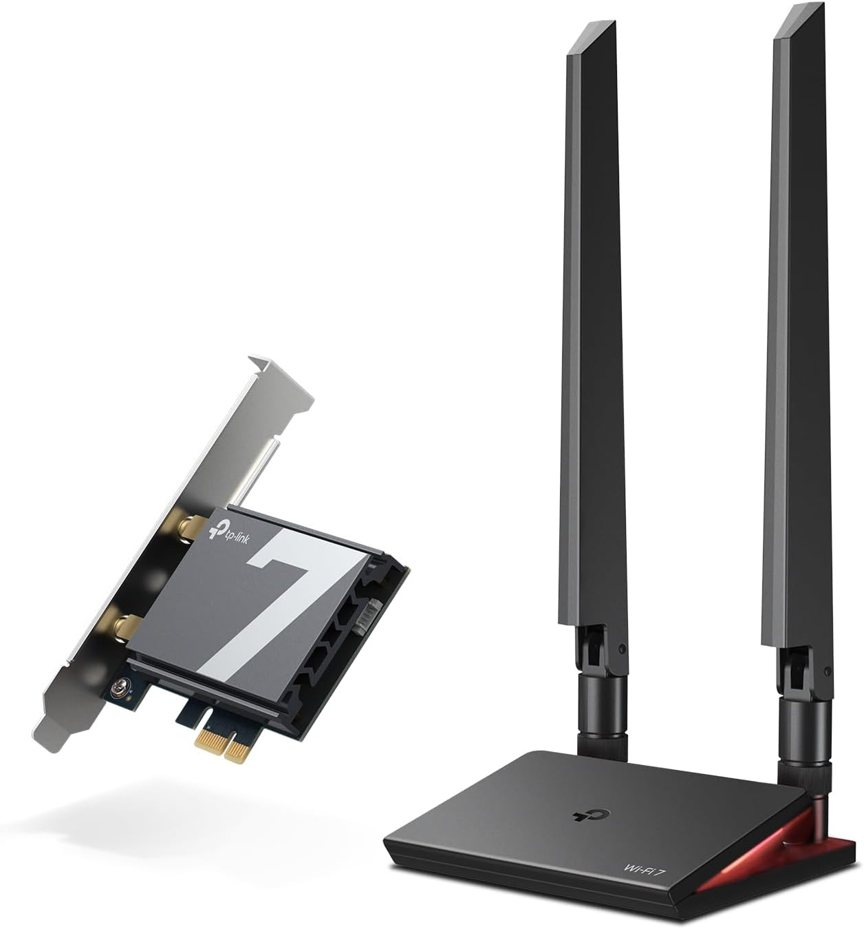 TP-Link WiFi 7 BE9300 PCIe WiFi Card for Desktop PC(Archer TBE550E), Tri-Band Wi
