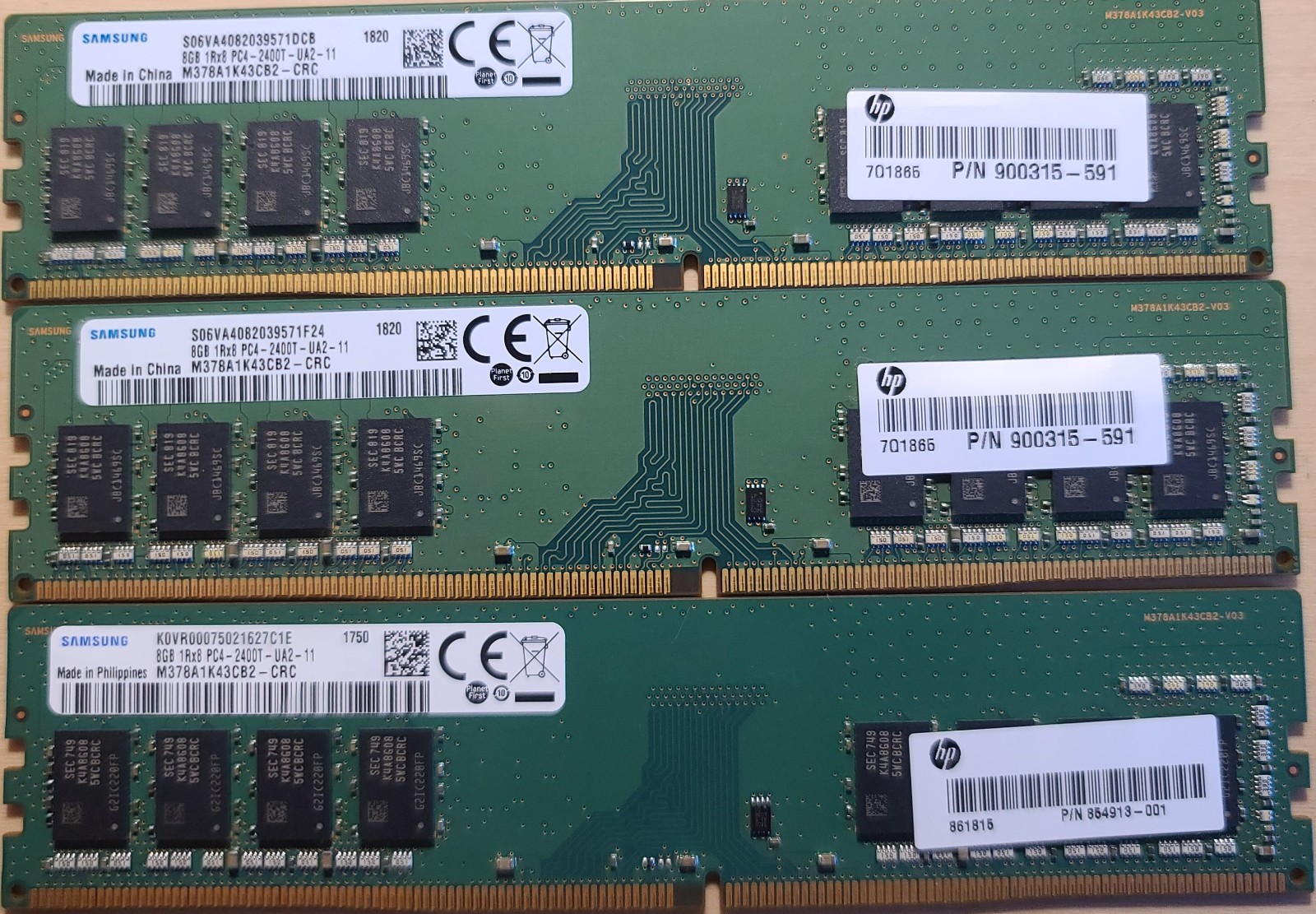 Samsung 8GB DDR4 2400MHz PC4-19200 1Rx8 DIMM Desktop Memory RAM M378A1K43CB2-CRC