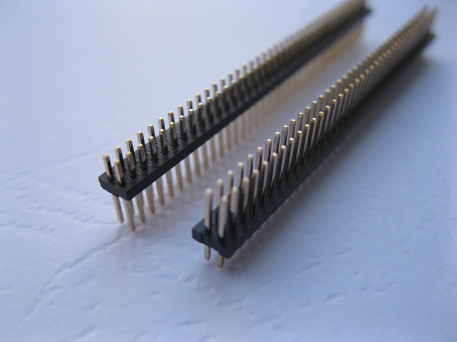 50 pcs 1.0mm 2×50 100pin Male Breakable Pin Header Double Row Strip Gold Plated