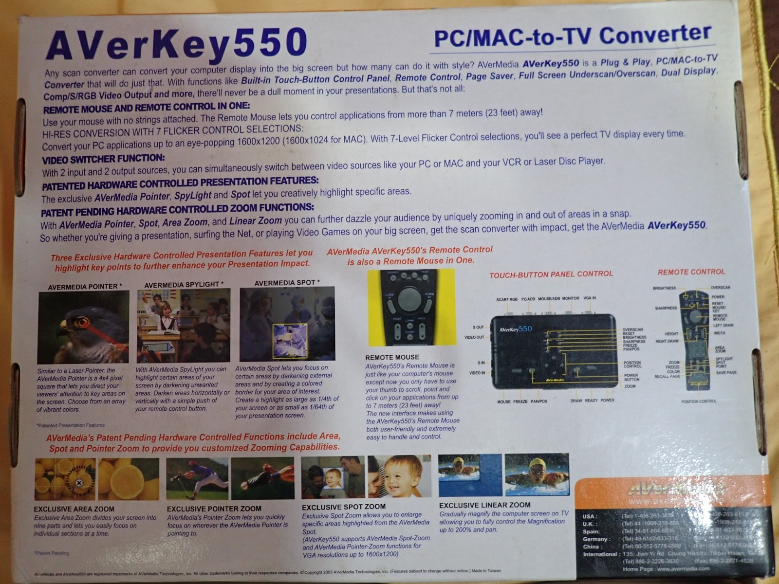 Avermedia Averkey 550 Computer to TV Converter NEW
