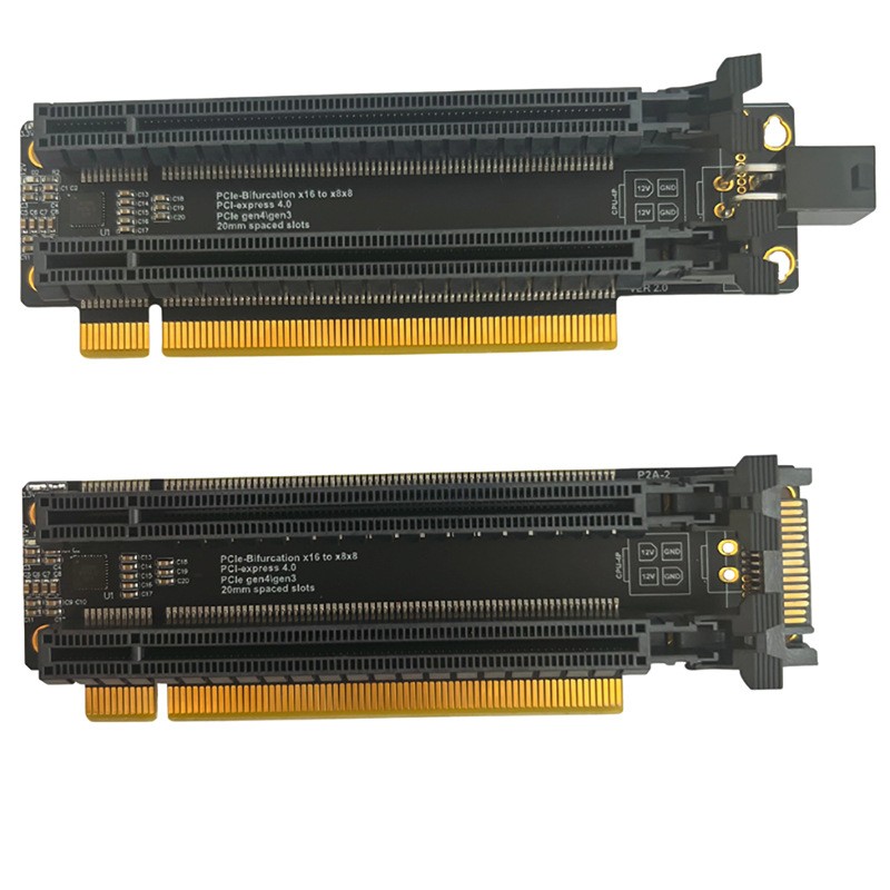 PCIe4.0 x16 1-to-2 expansion/gen3GEN4/ X8X8 with clock split IC