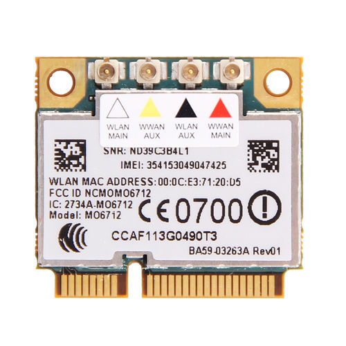 Option GTM 671W M06712 3G HSPA 14.4 Mbps WWAN + Wifi Half PCIe Mini Card
