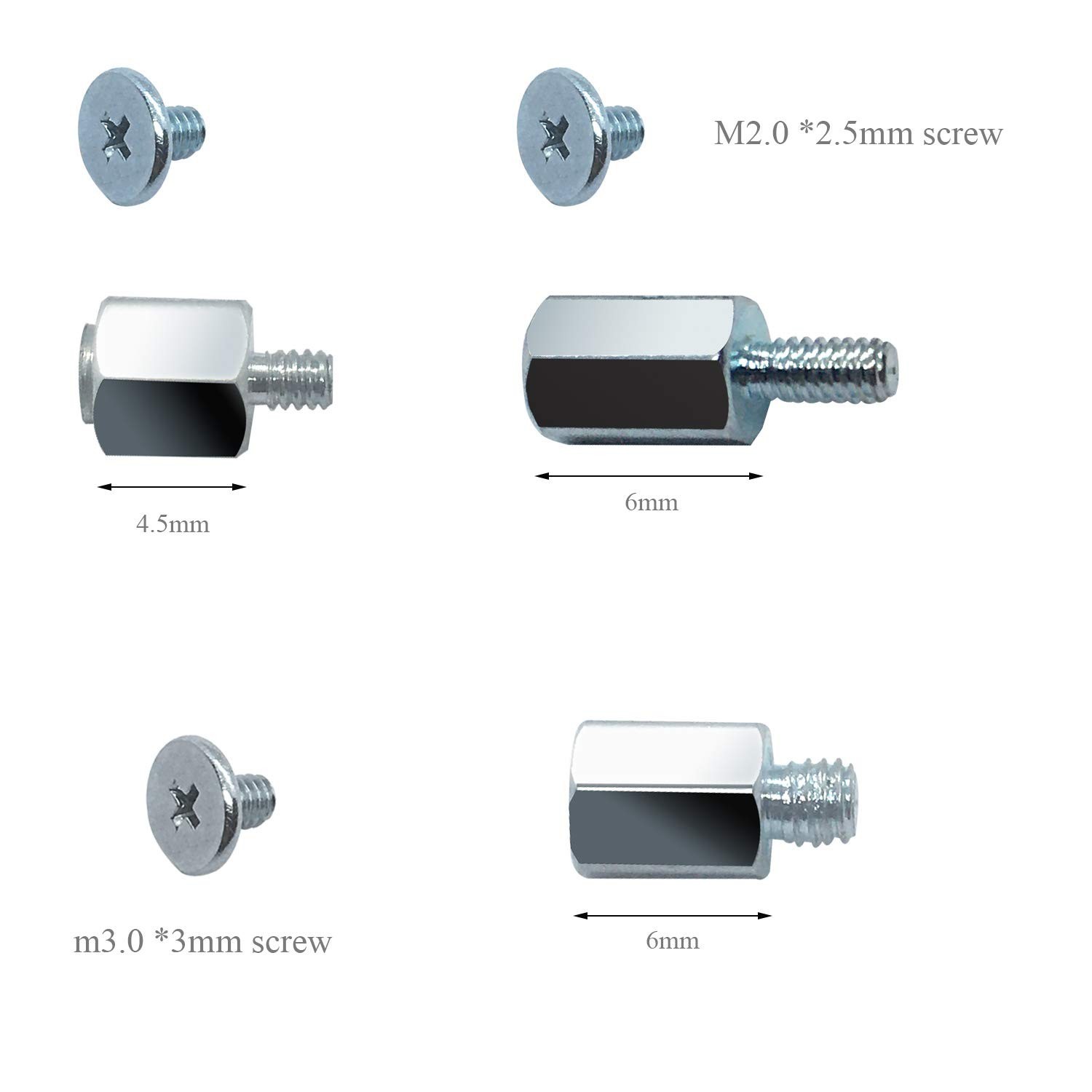 M.2 NVMe Screws for Laptop SSD Installation – 18 Durable Carbon Steel Pieces