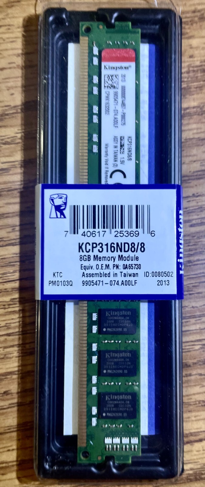 NEW FACTORY SEALED KINGSTON 8GB KCP316ND8/8 DDR3 DESKTOP RAM MEMORY (MM879)