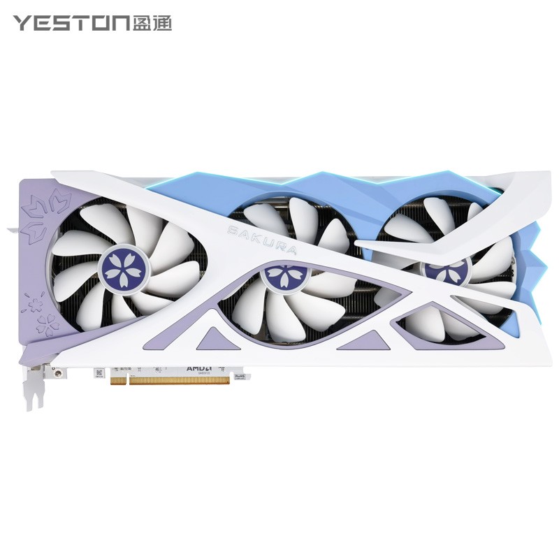 Yeston RX 9070GRE 12GB Sakura OC GDDR6 GPU Gaming Graphics Card