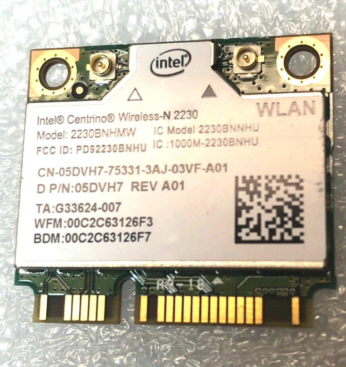 Intel Centrino Wireless-N 2230 2230BNHMW WIFI Bluetooth Mini PCI-E DELL INSPIRON