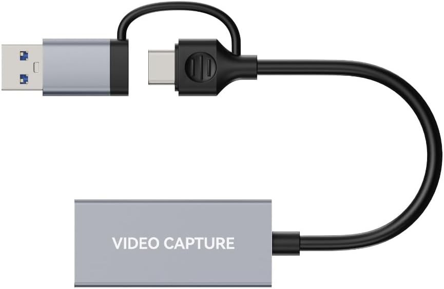 Video Capture Card with PD for Meta Quest 2/3/3s, HDMI to USB C/USB A Ad…