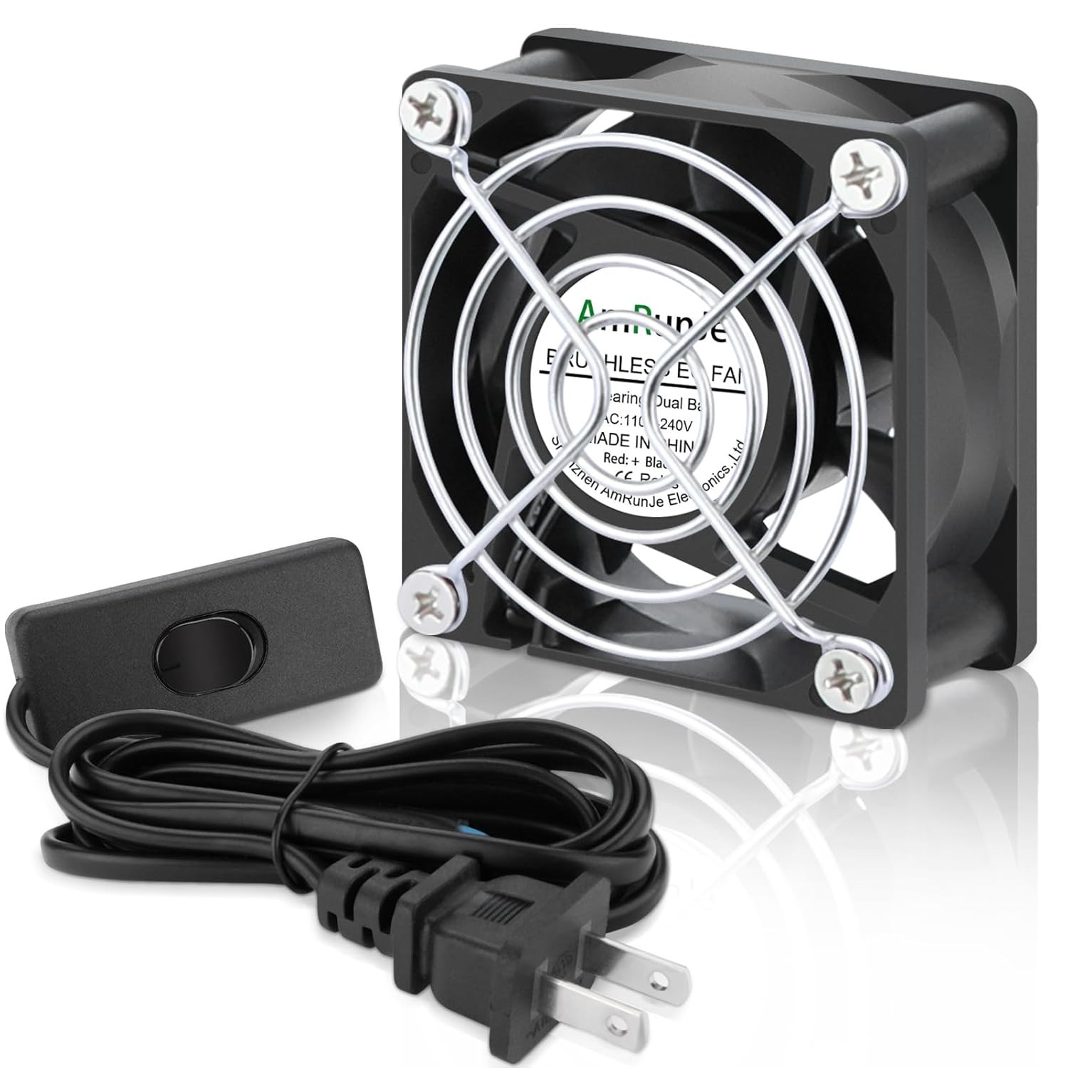 EC Small Cooling Fan 110V 115V 120V 220V 240V 60Mm X 25Mm Dual Ball Bearing Fan