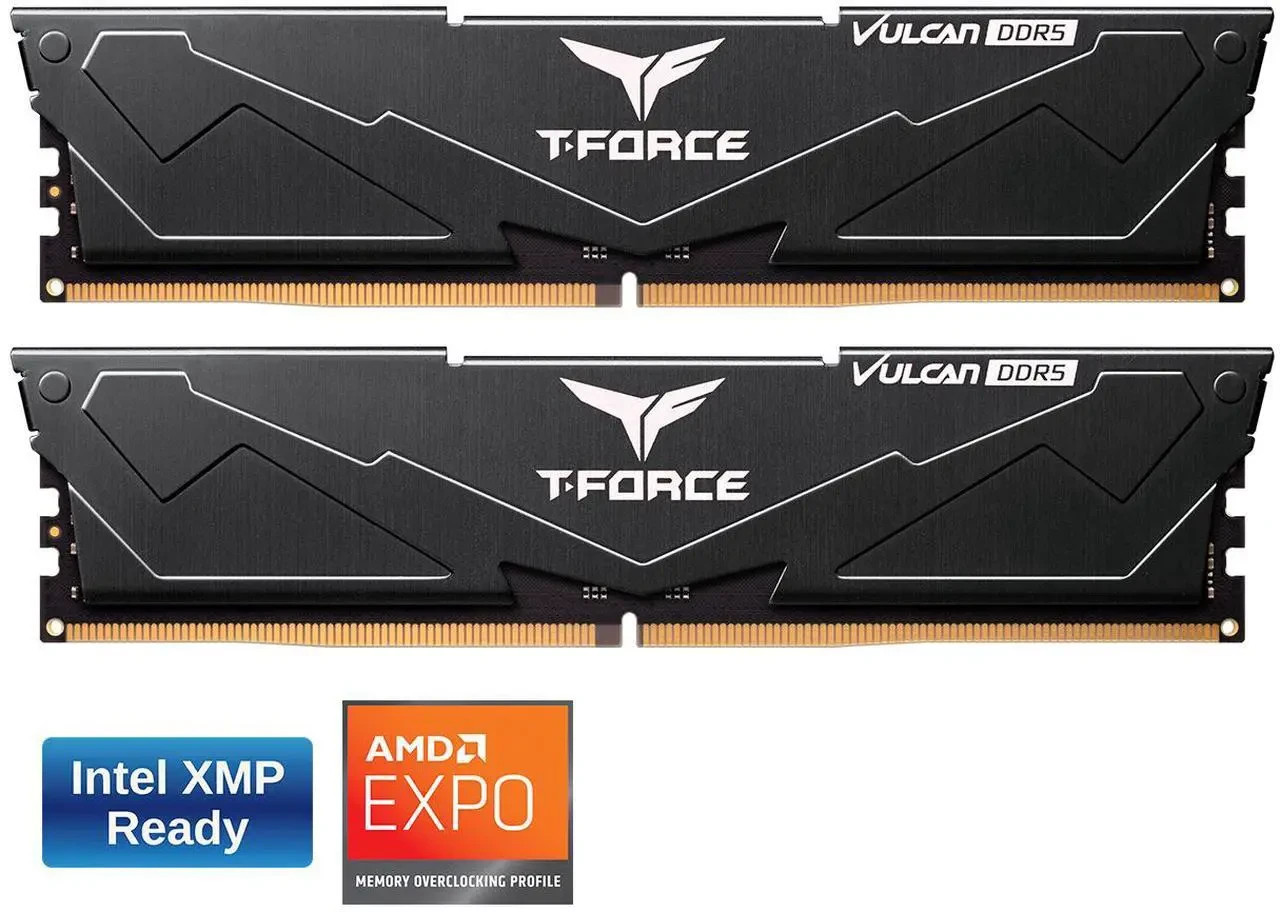 Open Box – Team T-Force Vulcan 16GB (2 x 8GB) 288-Pin PC RAM DDR5 5200
