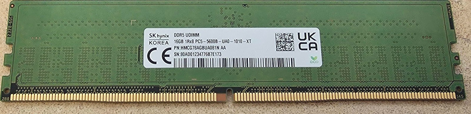 SK Hynix PC5 16GB DDR5 5600B MHz UDIMM HMCG78AGBUA081N AA PC Desktop memory RAM