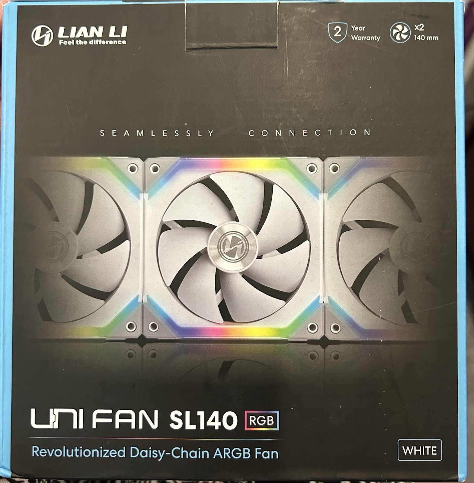 Lian Li UNI FAN SL140 RGB White 140mm Fluid Dynamic Bearing PC Case Fans