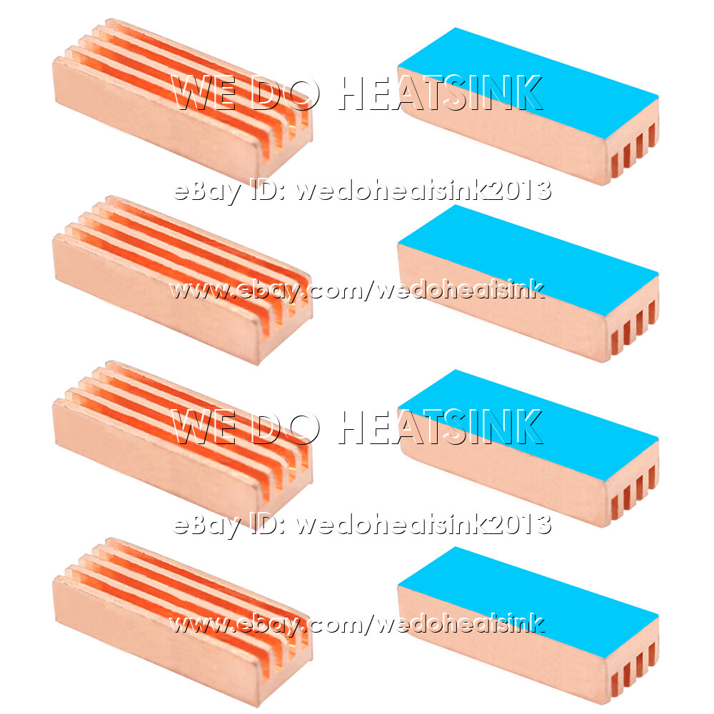 22x8x5mm Pure Copper Heatsink Cooler With or Without Tape For DIP IC Electronic