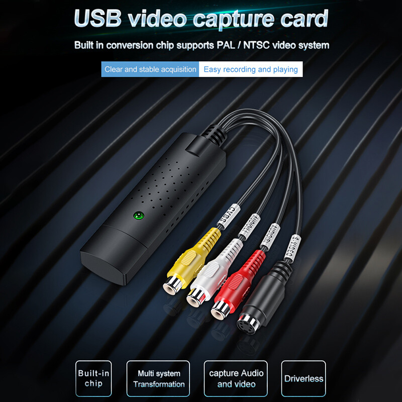 USB 2.0 Audio TV Video VHS to DVD VCR PC DVR HDD Converter Adapter Capture Card
