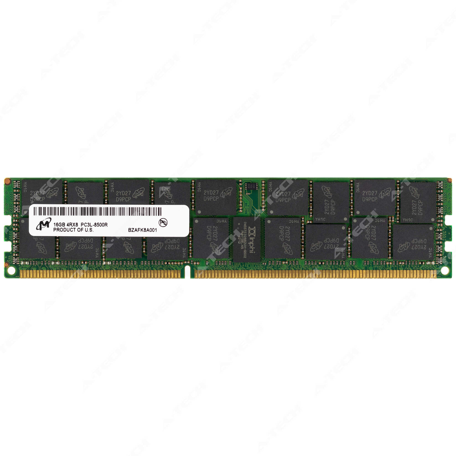Micron 16GB 4Rx8 PC3L-8500R RDIMM DDR3L 1066 ECC Registered Server Memory RAM 1x