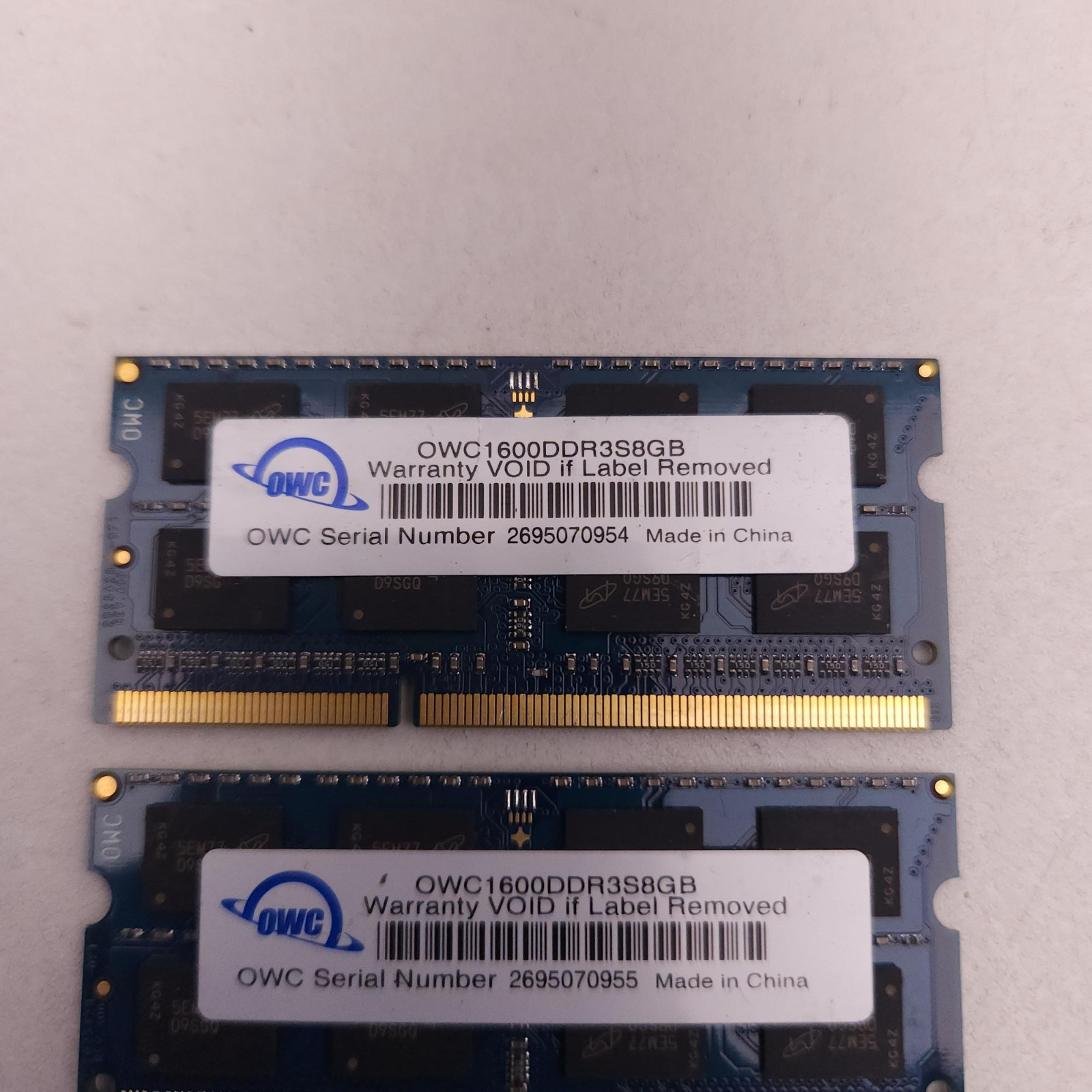 OWC 16GB Kit (2x8GB) DDR3-1600 PC3-12800 SO-DIMM Apple MacBook Pro Memory – Used