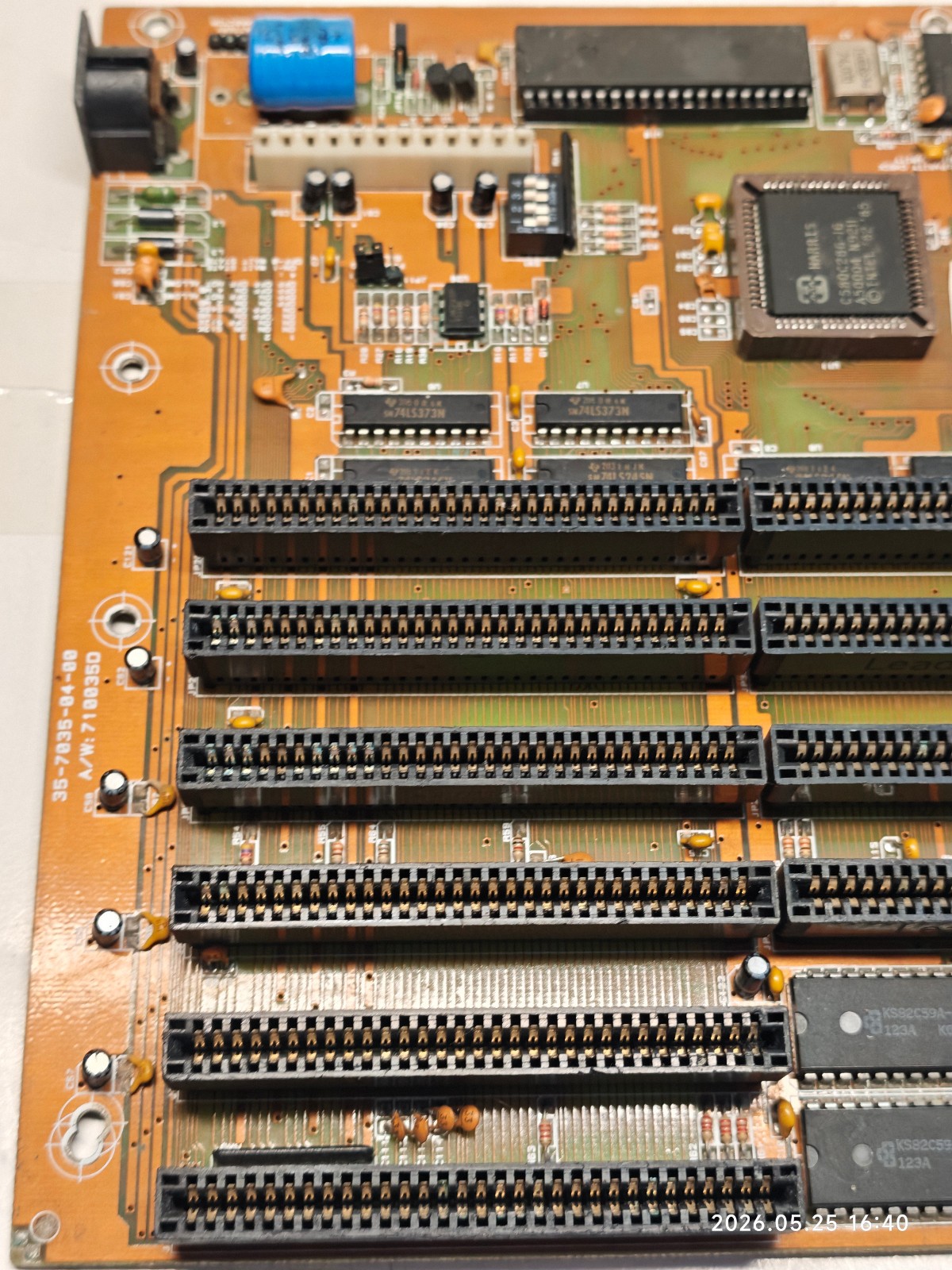 RARE 286 Motherboard PCPartner 35-7035-04-00 with Harris 16 Mhz, FPU + 2 MB RAM