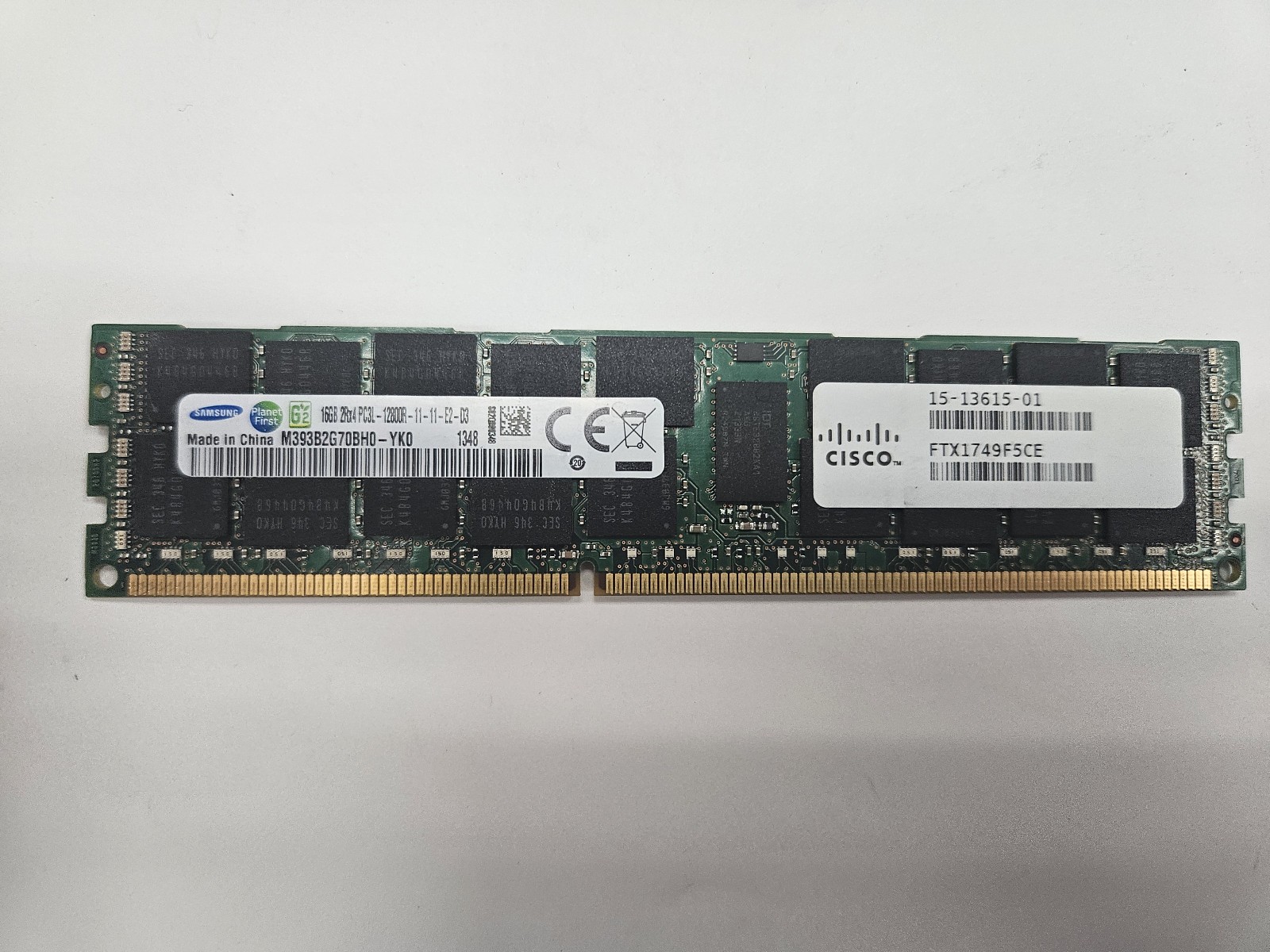 Samsung 16GB (1x16GB) 2Rx4 PC3L-12800R DDR3 Registered ECC Server RAM