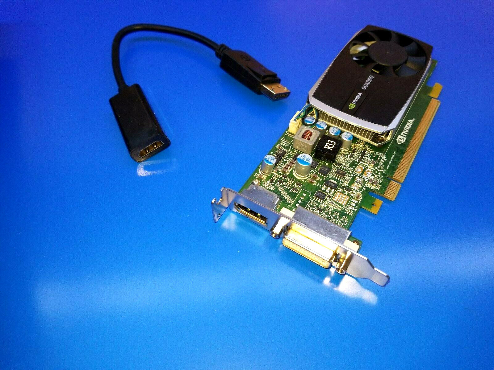 HP EliteDesk SFF 705 800 G1 G2 G3 Video Graphics Card + DP to HDMI Adapter
