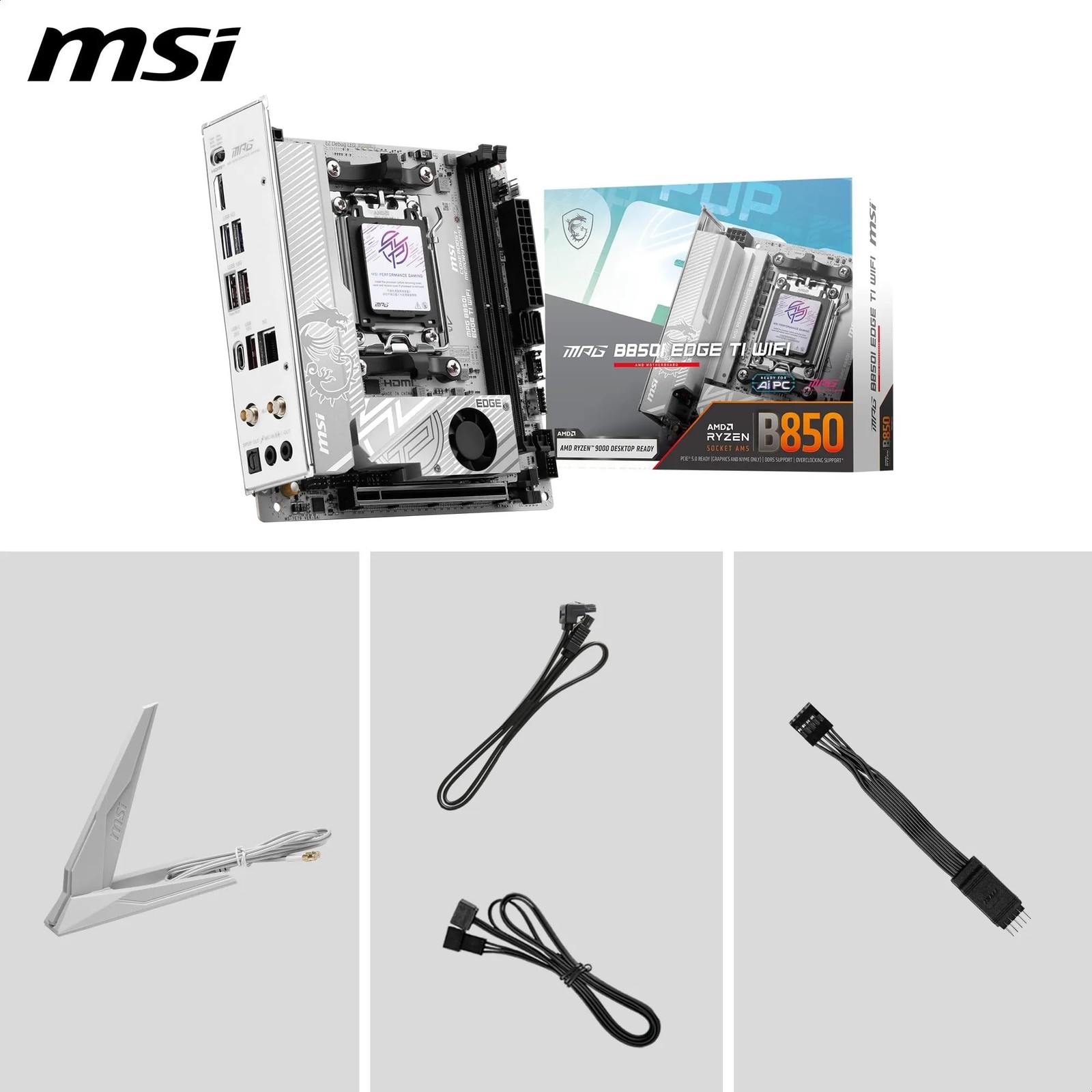 MSI MPG B850I Edge TI WiFi AMD AM5 DDR5 ATX Desktop Motherboard