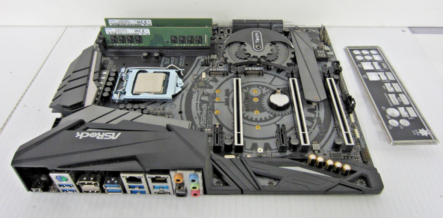 Asus ASRock Z390 Taichi Motherboard +i9-9900K CPU+ 32GB Combo Lot