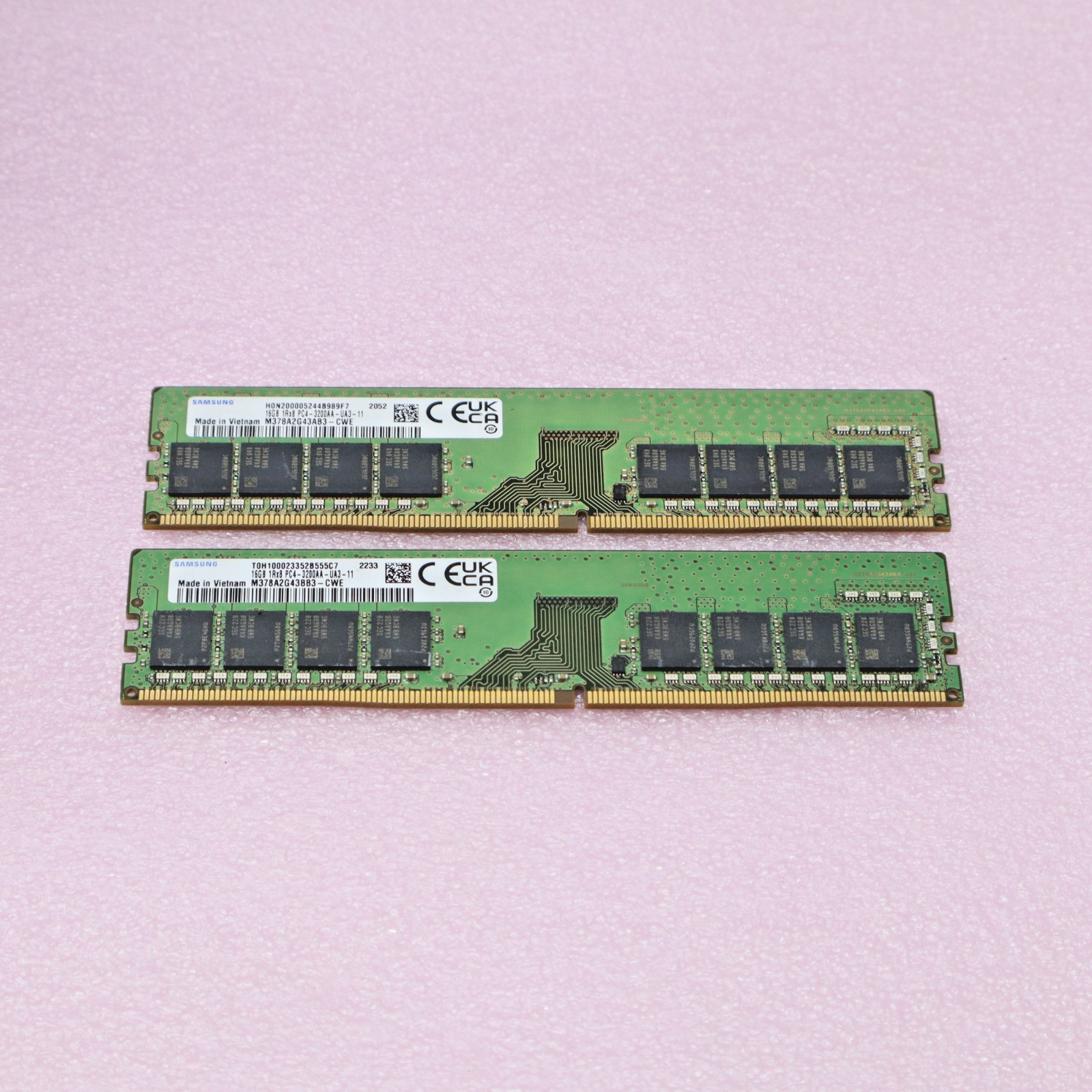 Lot-2 SAMSUNG 16GB 1RX8 PC4-3200AA-UA3-11 M378A2G43B3-CWE T5