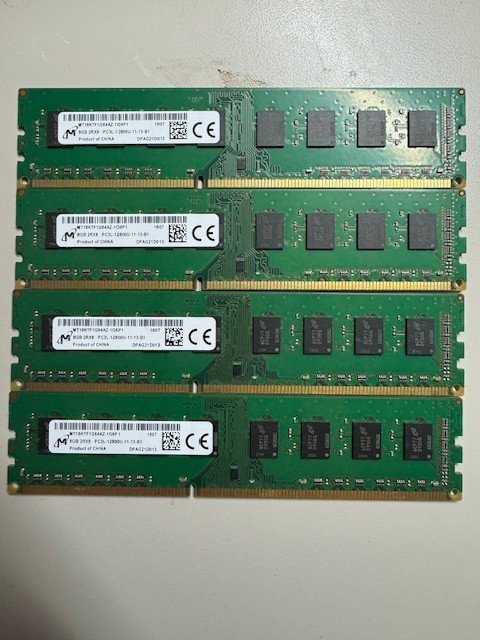 MICRON 8GB 2Rx8 PCL3 12800U-11-13 ~ MT16KTF1G64AZ-1G6P1 DDR3 DESKTOP RAM MEMORY