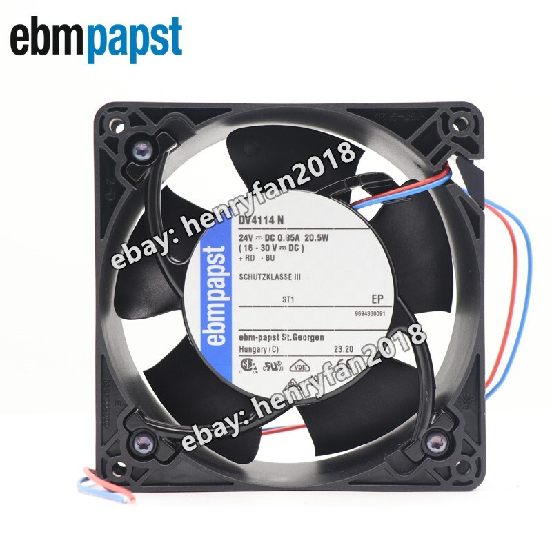 Ebmpapst DV4114N Axial Fan DC 24V 0.85A 20.5W 120*120*38MM 2-wire Cooling Fan