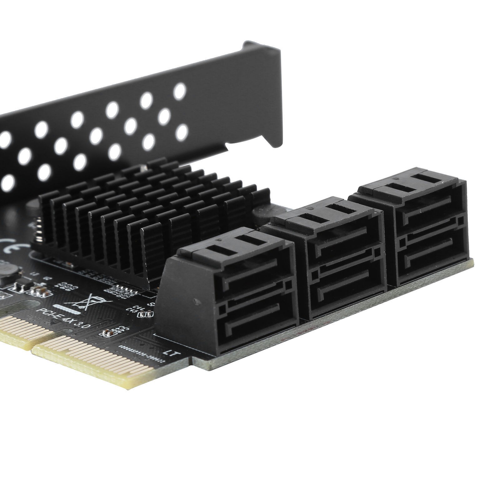 PCI-E X4 X8 X16 To 6 Port SATA3.0 Expansion Card Adapter For ASMedia ASM1166 d