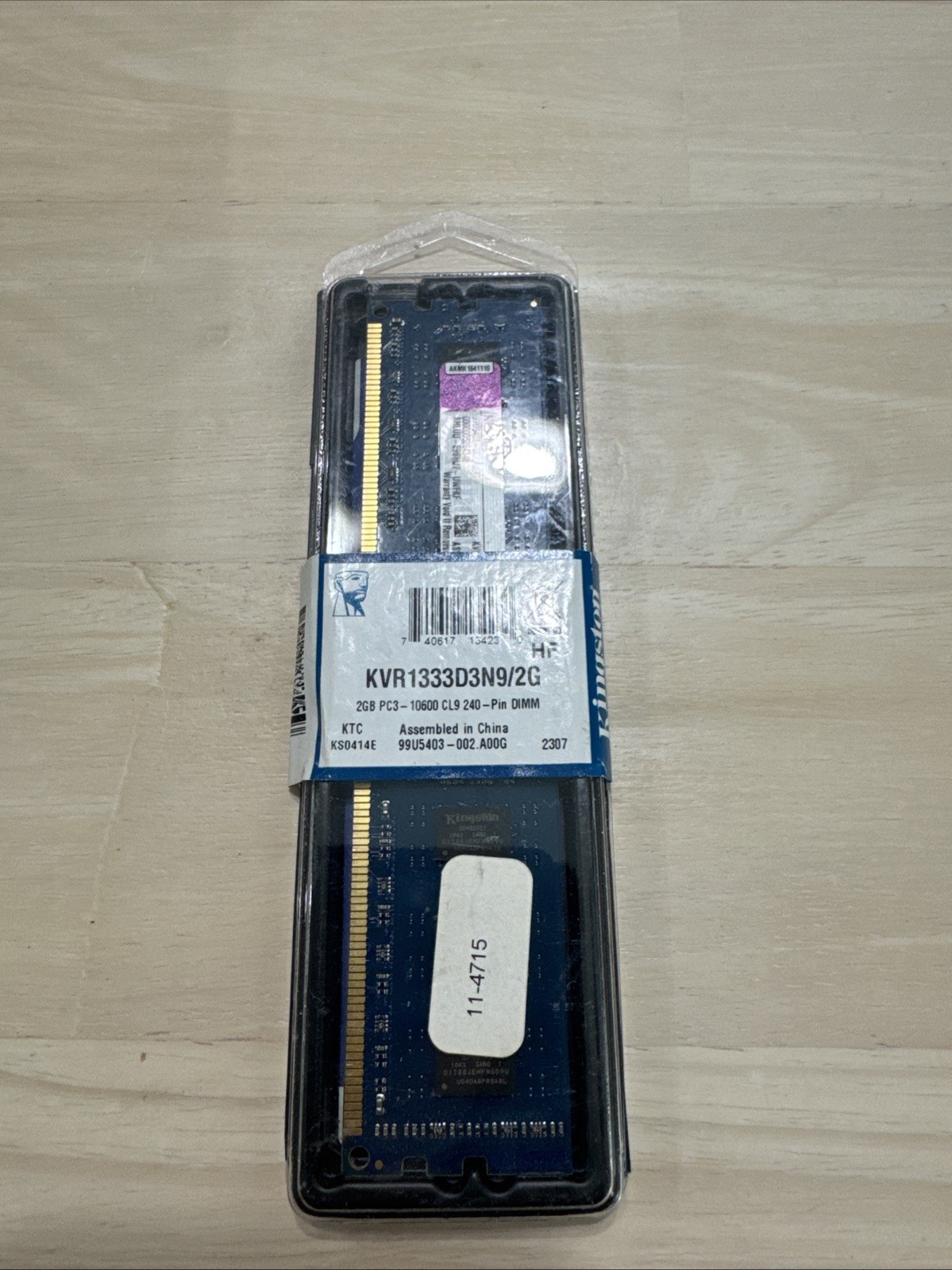 2GB DDR3 RAM Kingston ValueRam KVR1333D3N9/2G – PC3-10600U 1333MHz