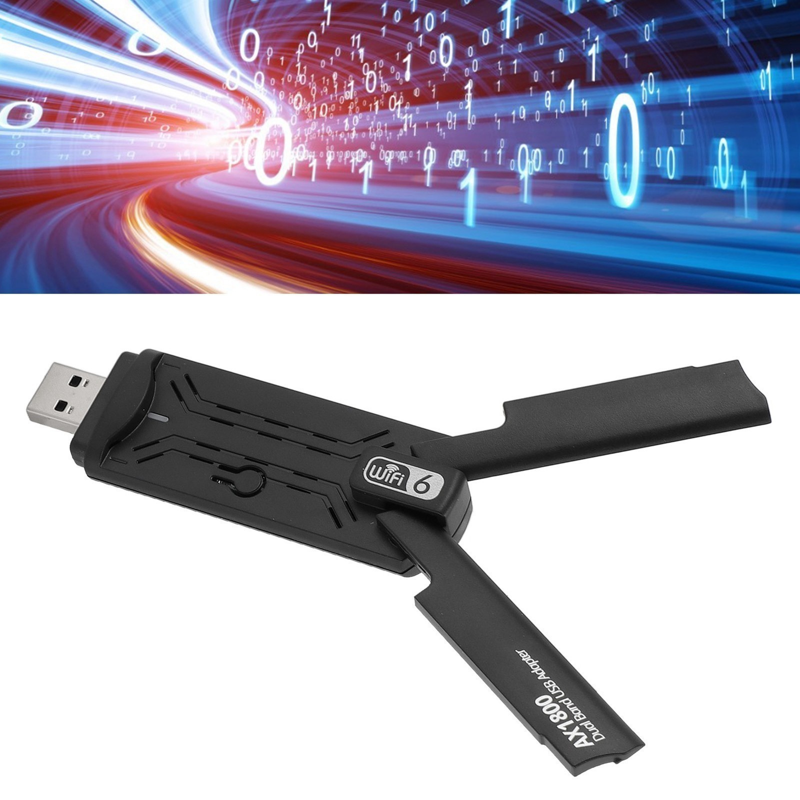 USB WIFI Adapter 2.4G 5G Dual Band 1800Mbps USB 3.0 WiFi 6 Wireless Network