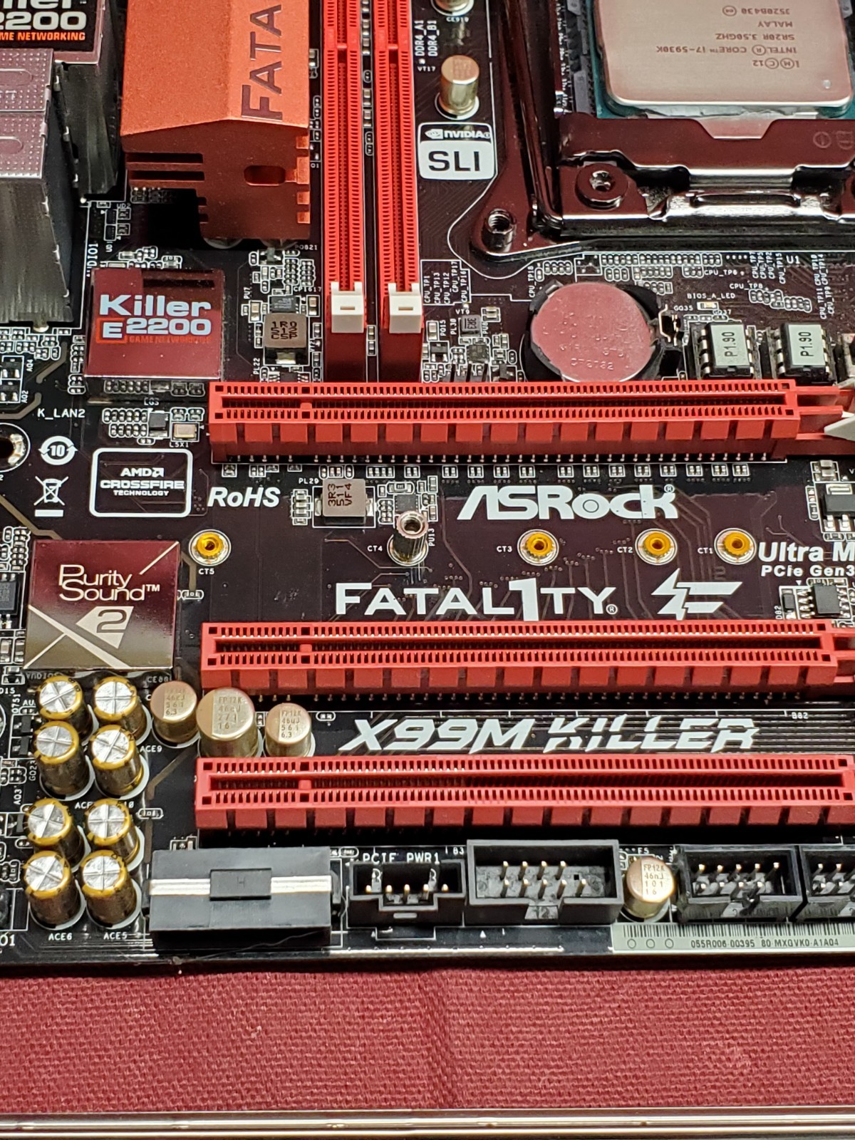 ASRock X99M Killer Fata1ity Motherboard w/ i7 5930k 3.50GHz & I/O Shield #G3 19