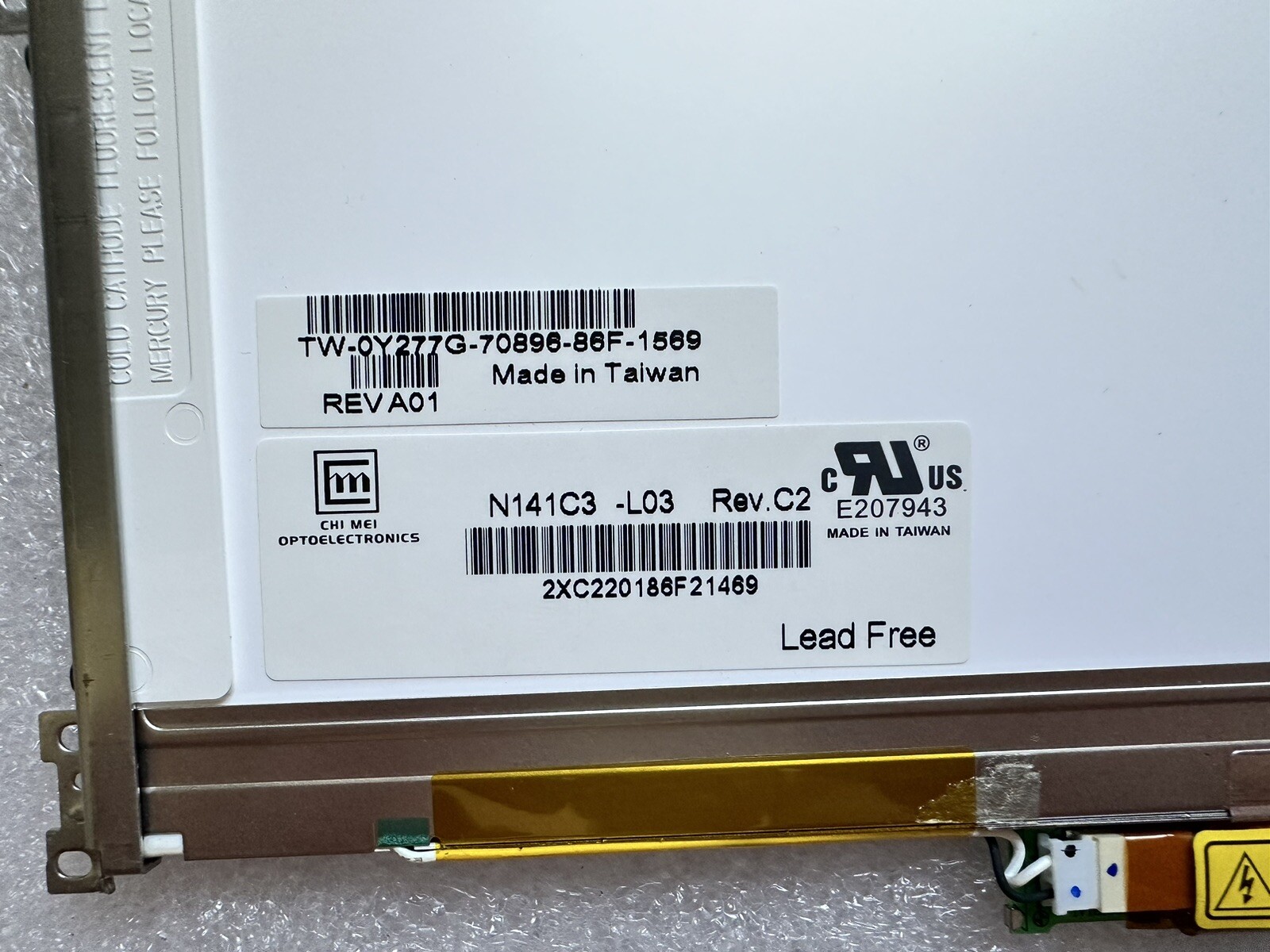 Chi mei 14.1» 1440×900 LCD Screen Panel Matte N141C3-L03 REV.C2