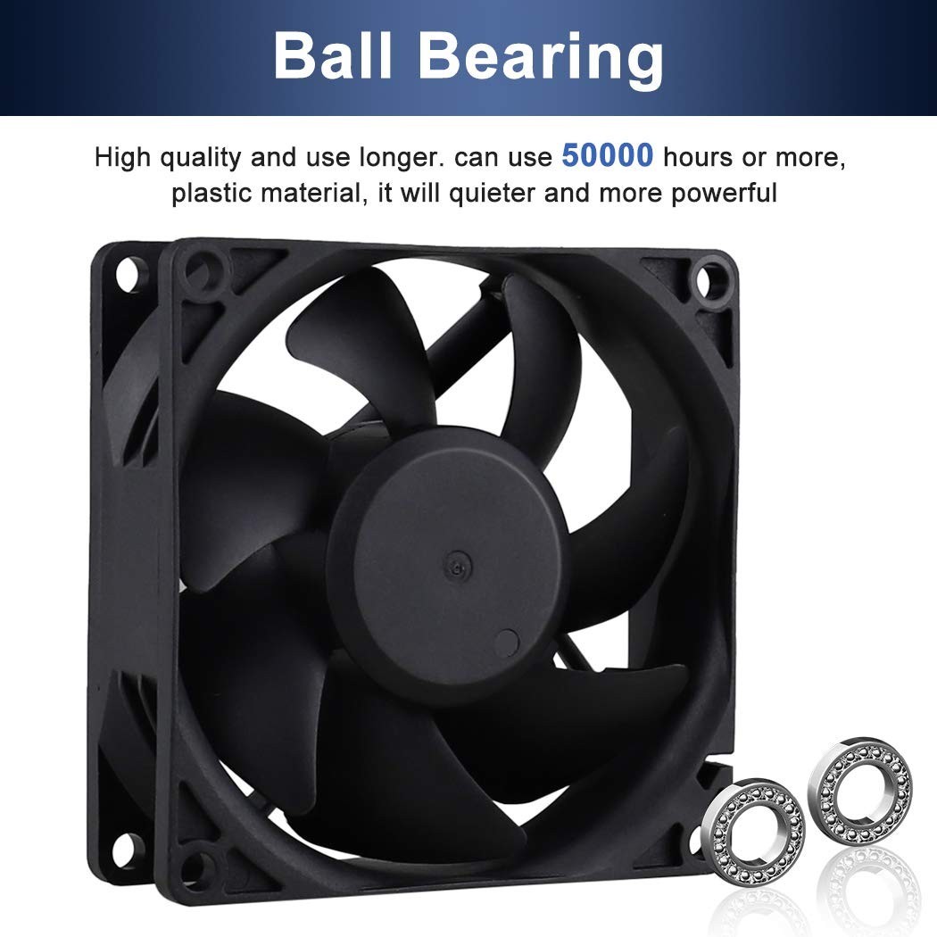 Silent 80mm Axial Exhaust Fan – 30% Less Power, Excellent Cooling Solution