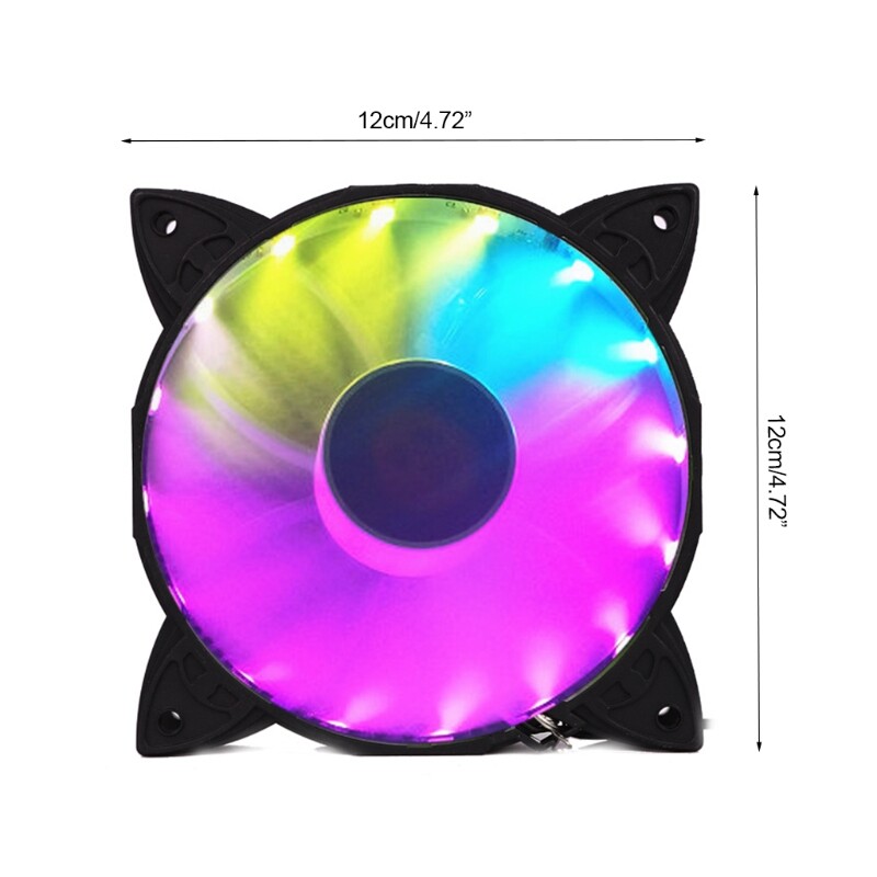 Coolmoon Chassis PC Fan Adjust RGB Cooling 120mm Control Computer Cooler