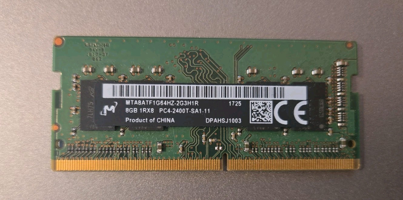 Micron 8GB DDR4 Laptop Memory MTA8ATF1G64HZ-2G3H1R PC4-2400T