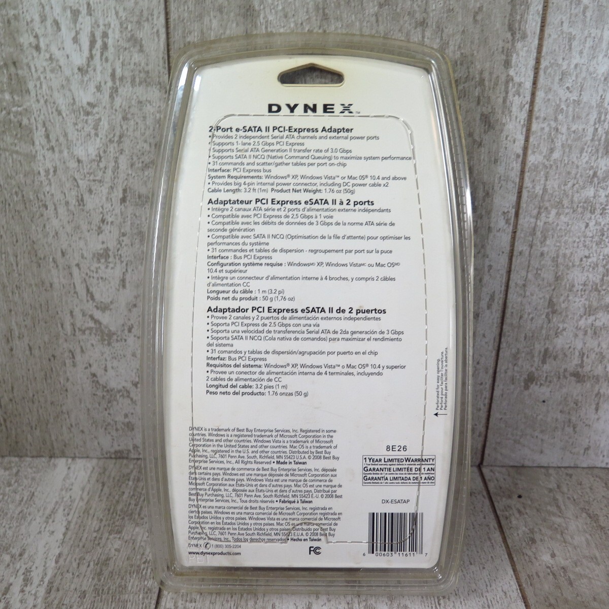 Dynex 2 Port e-SATA II PCI Express Adapter