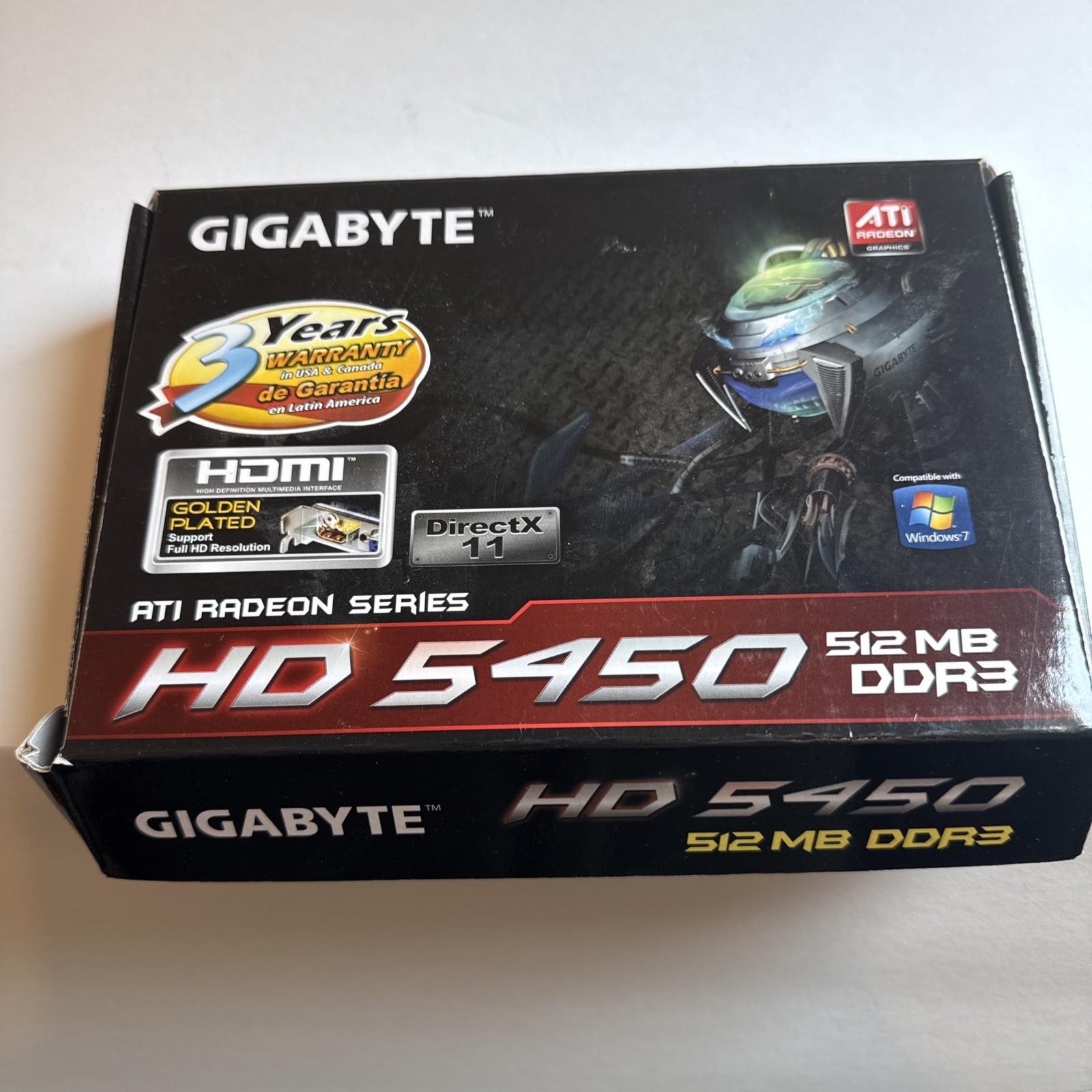 Vintage Gigabyte ATI Radeon HD 5450 512MB DDR3 Desktop Graphics Card AS IS