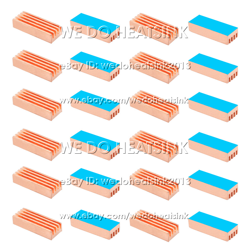 22x8x5mm Pure Copper Heatsink Cooler With or Without Tape For DIP IC Electronic