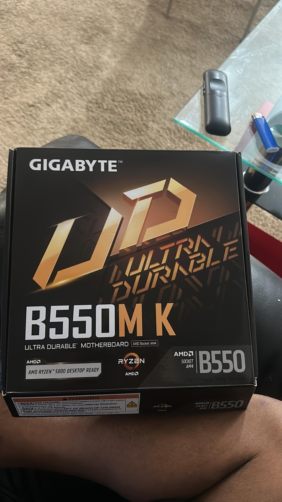 GIGABYTE B550M K AM4 AMD B550 Micro-ATX Motherboard with Dual M.2, SATA 6Gb/s, U