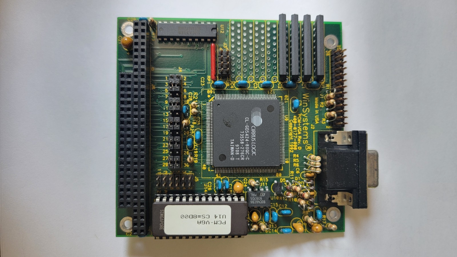 WinSystems PCM-VGA PC/104 VGA Video Controller Board — Used, Untested.