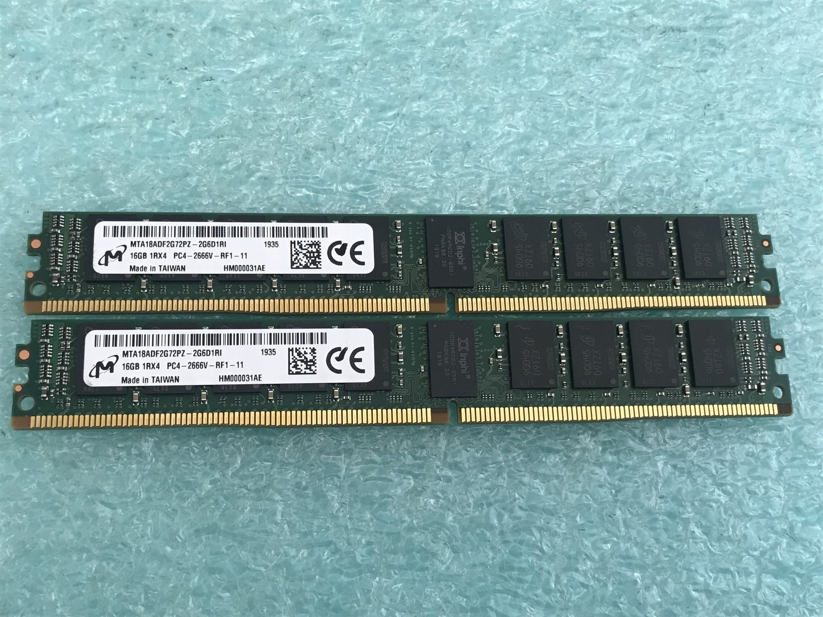 32GB(2 x 16GB) Micron MTA18ADF2G72PZ-2G6D1RI PC4-2666V ECC DDR4 RAM – R661A