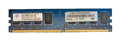 Nanya NT2GT64U8HD0BY-AD 2Gb PC2-6400 800Mhz DDR2 Desktop Memory RAM (4560)
