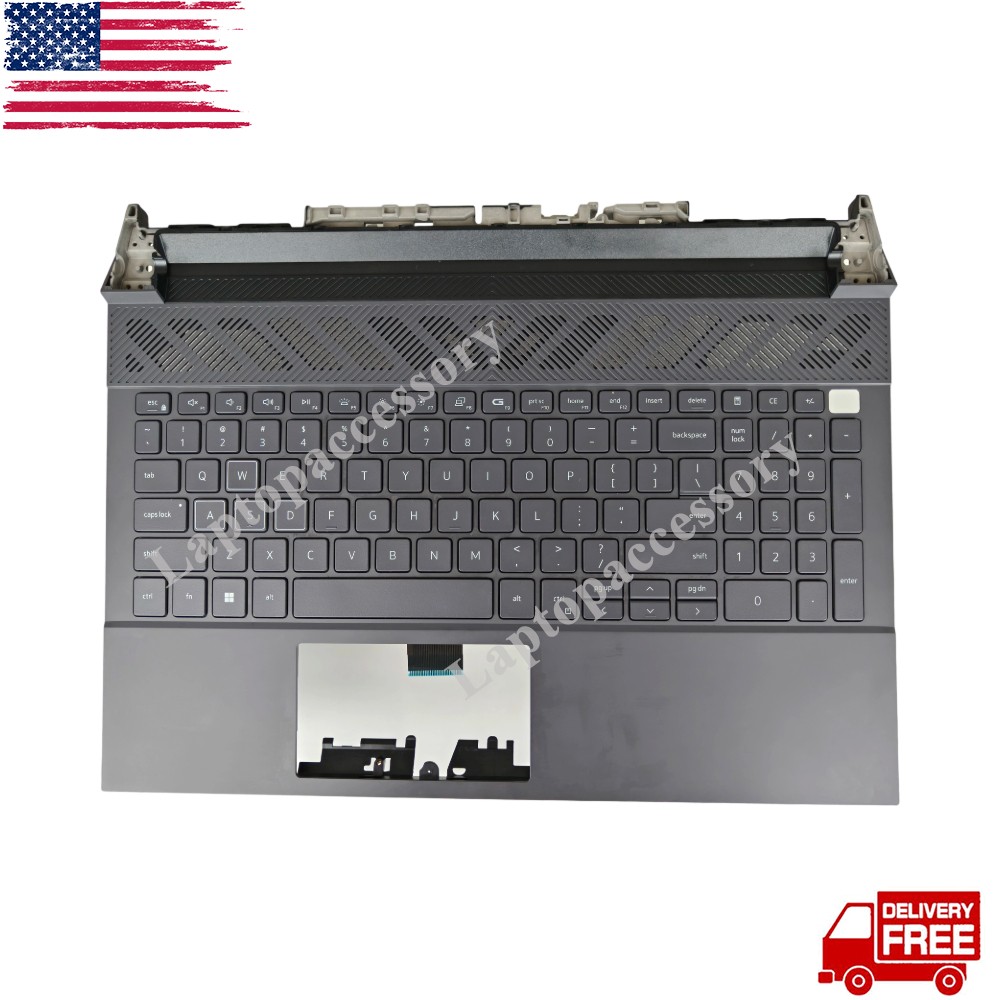 New Palmrest For Dell G15 5530 5535 5531 Keyboard RGB Backlit Upper Case 025CCM