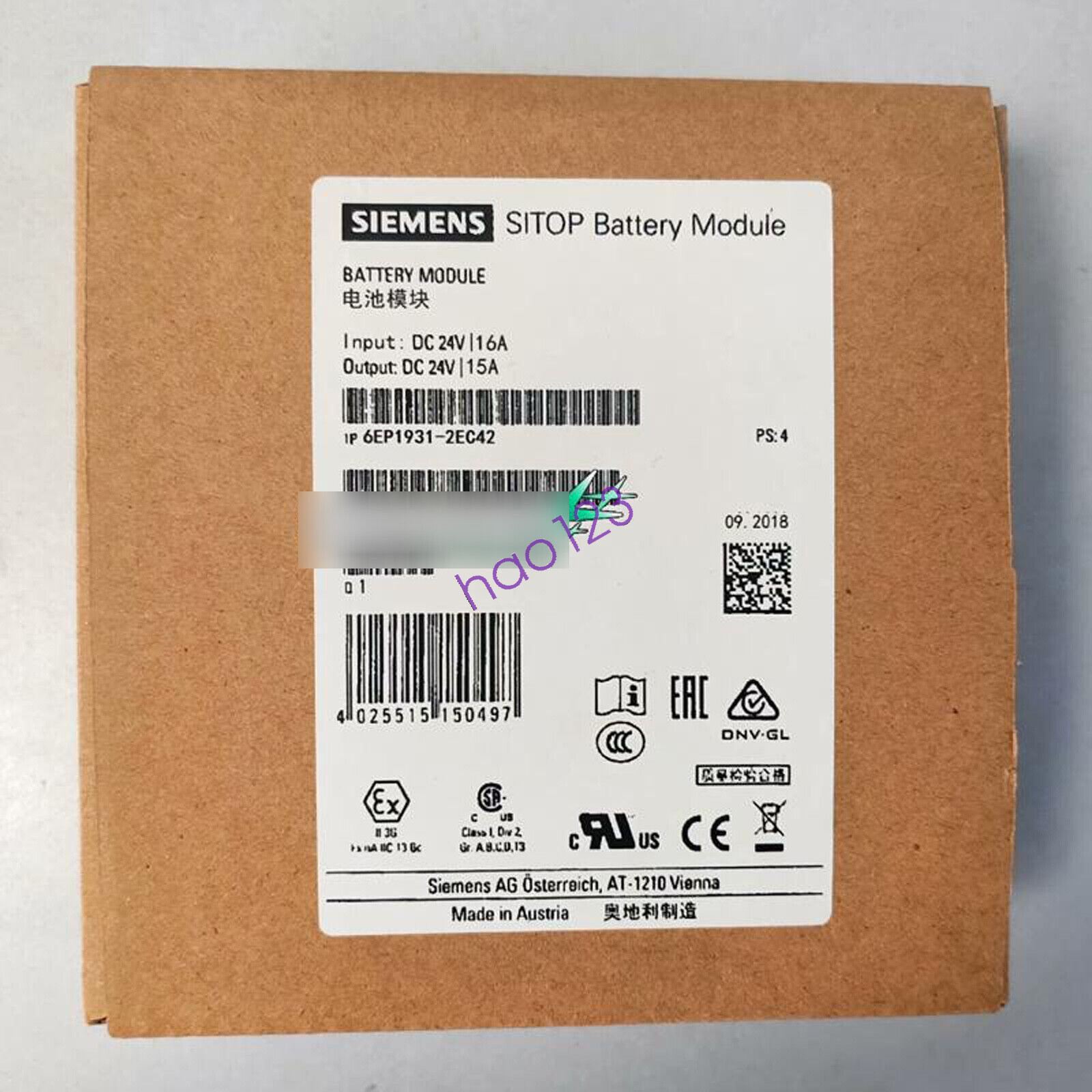 in box Siemens 6EP1931-2EC42 One year warranty 6EP19312EC42 UPS/FedEx NEW