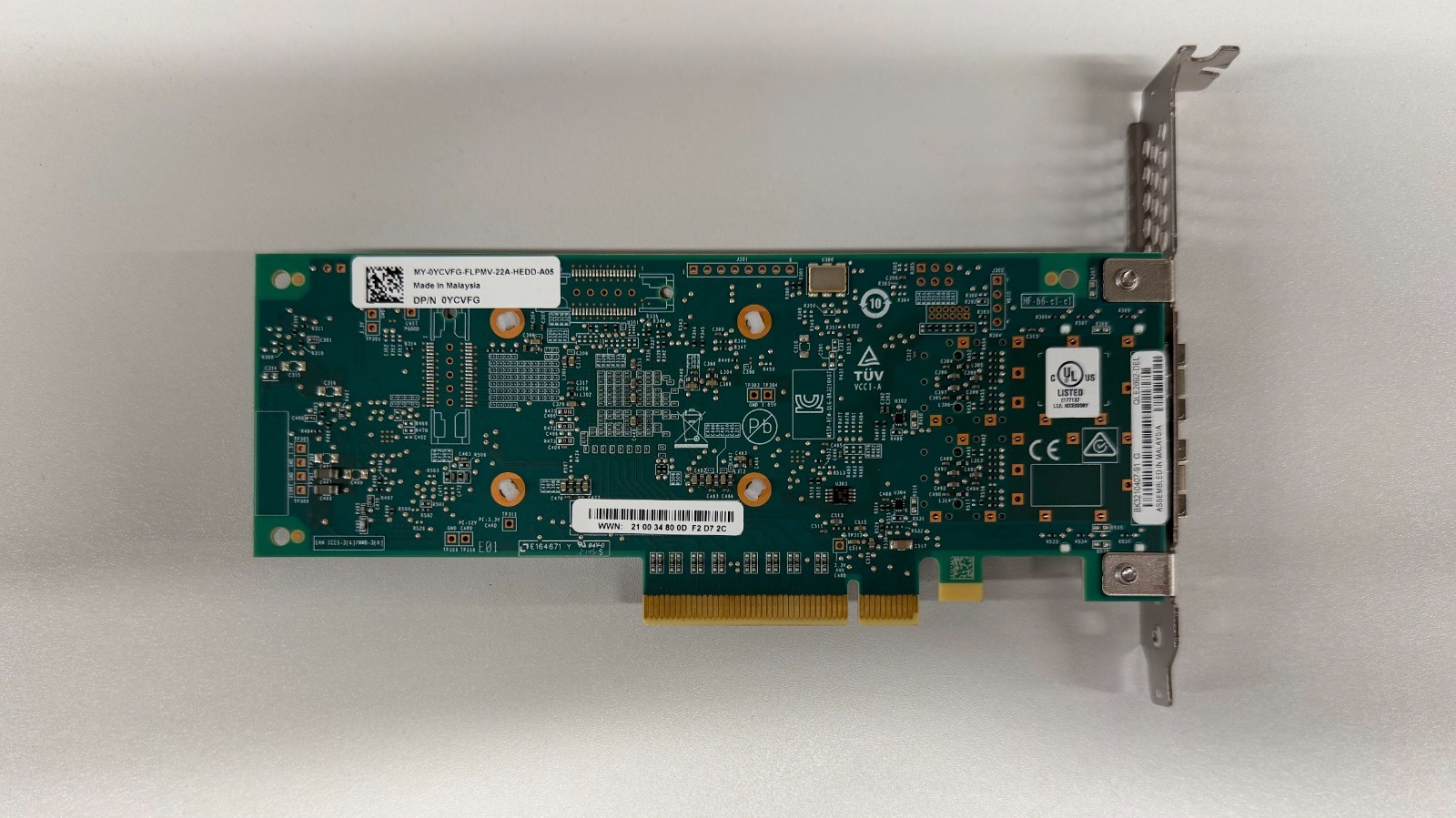 YCVFG DELL QLOGIC 16GB DUAL PORT FIBRE CHANNEL HOST BUS ADAPTER QLE2692