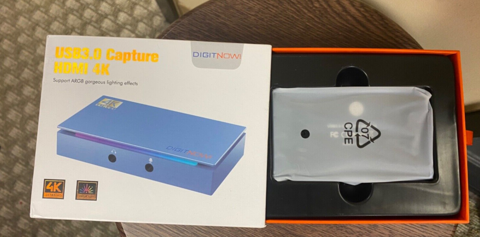 DigitNow USB 3.0 HDMI 4K Video Capture ARGB In Box (E6). NEW
