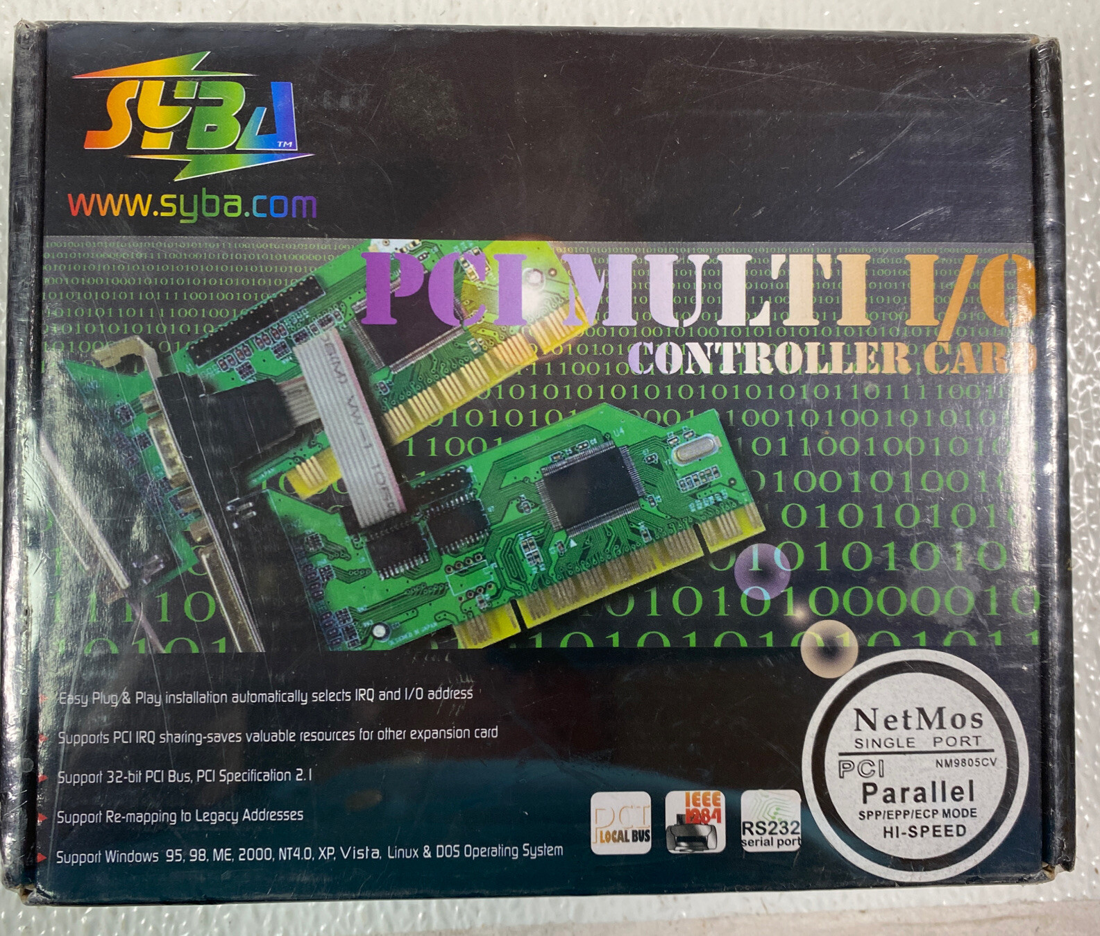 Syba PCI Multi I/O Controller Card RS232 Sine Port NM9805CV New Sealed