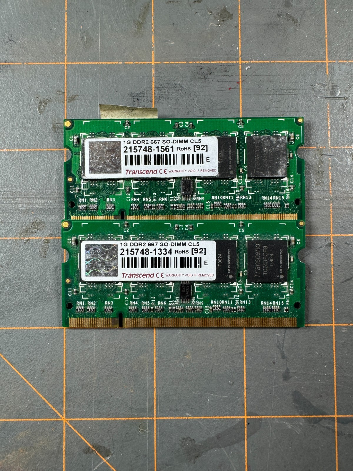 Transcend 2GB (1Gx2) DDR2 Laptop Ram Modules 667 SO-DIMM CL5